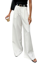 High-waist wide-leg pants