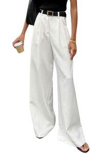 High-waist wide-leg pants