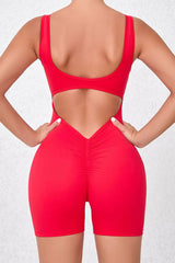 Women Nude Feeling Quick Drying Body Tightening Beauty Back V Back Waist One Piece Running Fitness Exercise Yoga Bodysuit