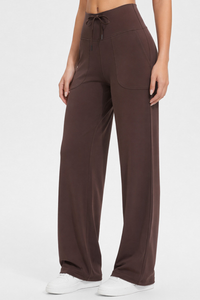 Women’s High-Rise Drawstring Pocket Wide-Leg Yoga Pants