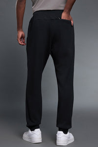 Men Air Layer Loose Straight Leg Sweatpants with Drawstring Cuffs