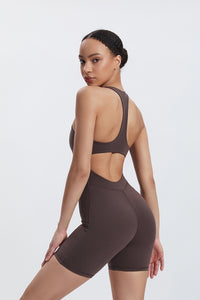 Women'S Zippered Sleeveless Fitness Dance Bodysuit