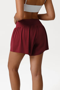 Women High-Waisted Loose Fit Quick-Dry Anti-Slip Yoga Shorts