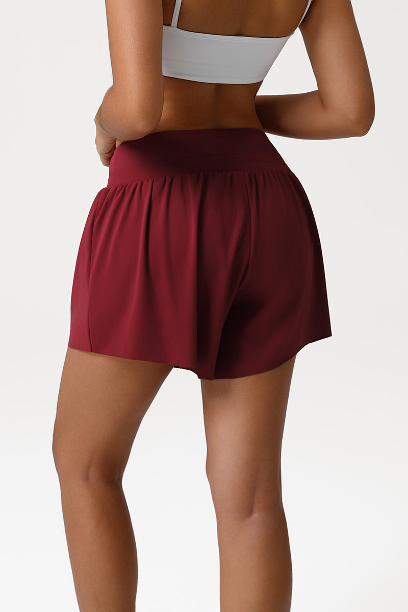 Women High-Waisted Loose Fit Quick-Dry Anti-Slip Yoga Shorts