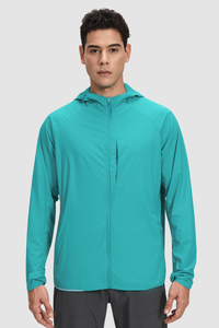 Men's Lightweight Water-Resistant Sports Hooded Jacket