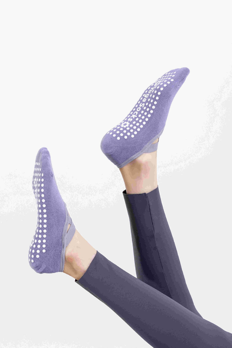 Women's Silicone Non-Slip Cross-Strap Pilates Yoga Socks