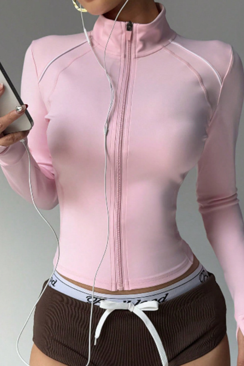 Color-contrast zipper jacket