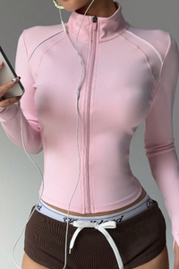 Color-contrast zipper jacket