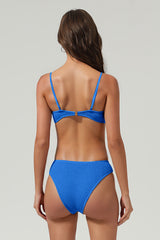 Women's Ribbed Triangle Cup Ring Detail Bikini