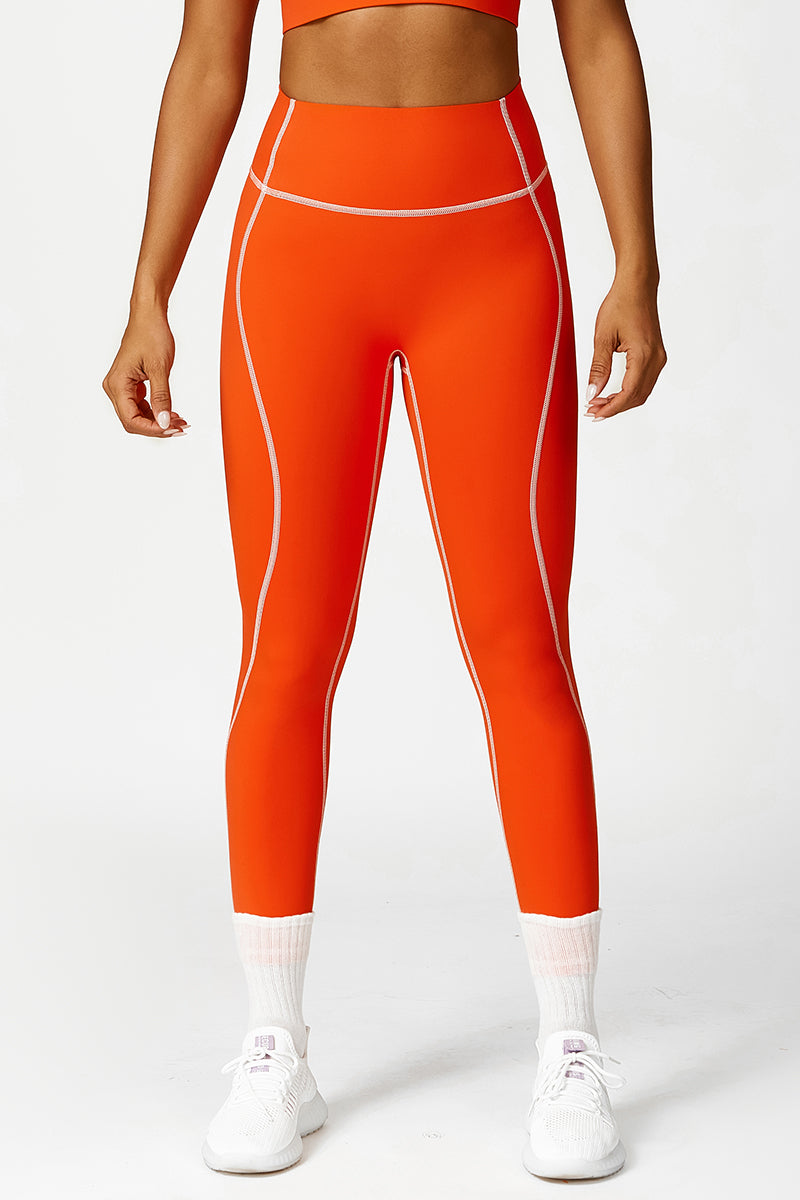 Women'S Color Clash Yoga Sports Leggings