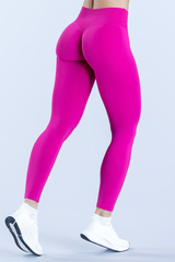 Seamless crossover waistband long pants