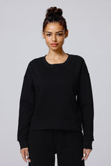 Women Brushed Round Neck Sport Top