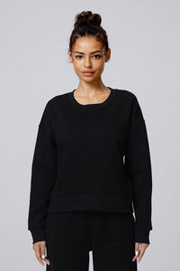 Women Brushed Round Neck Sport Top