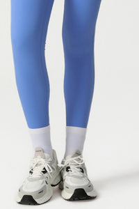 Trimmed crossover back bra & high waist sports leggings 2-piece set