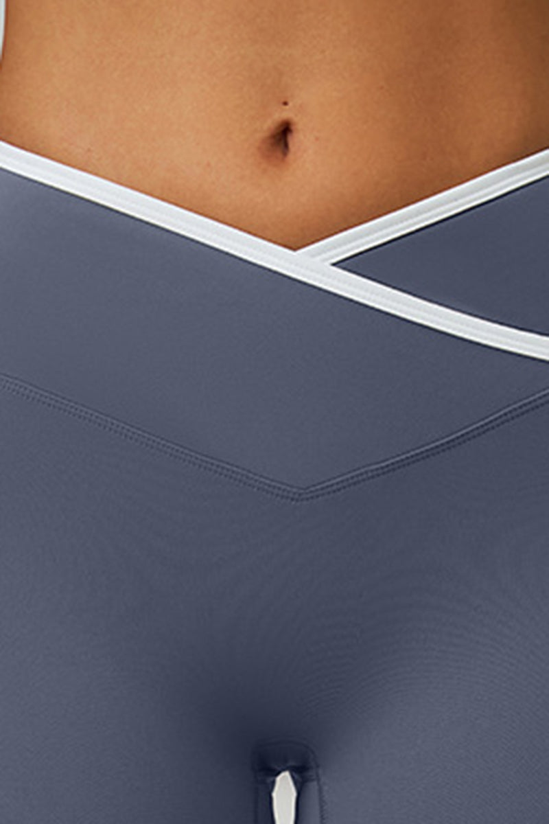 Women Crisscross High-Waist Yoga Shorts