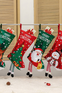 Xmas Gift Bag Cute 3D Leg Design Christmas Decorations
