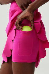 Women Wave-Trim Back-Cross Tennis Dress
