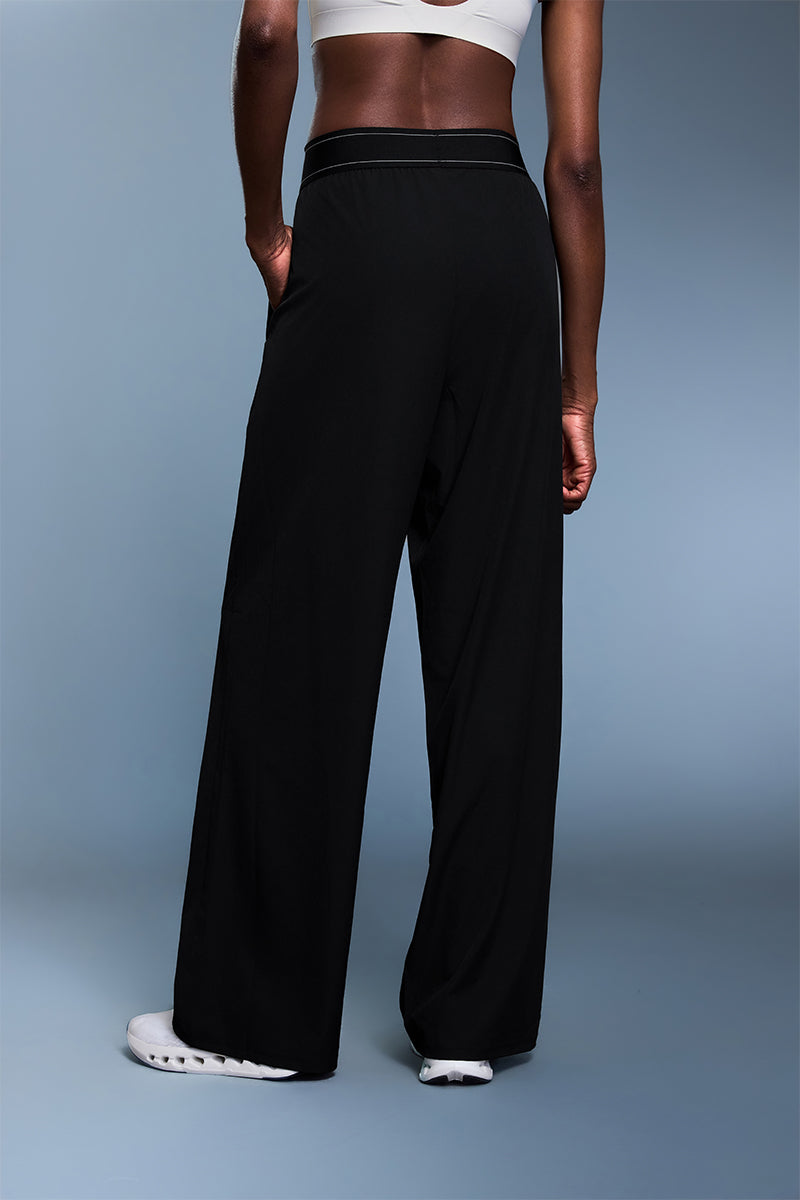 Women High Waist Wide Leg Four Way Stretch Workout Pants