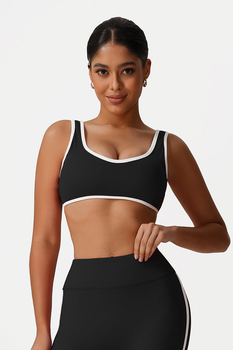 Women Color-Block Supportive High-Impact Naked-Feel Sports Bra