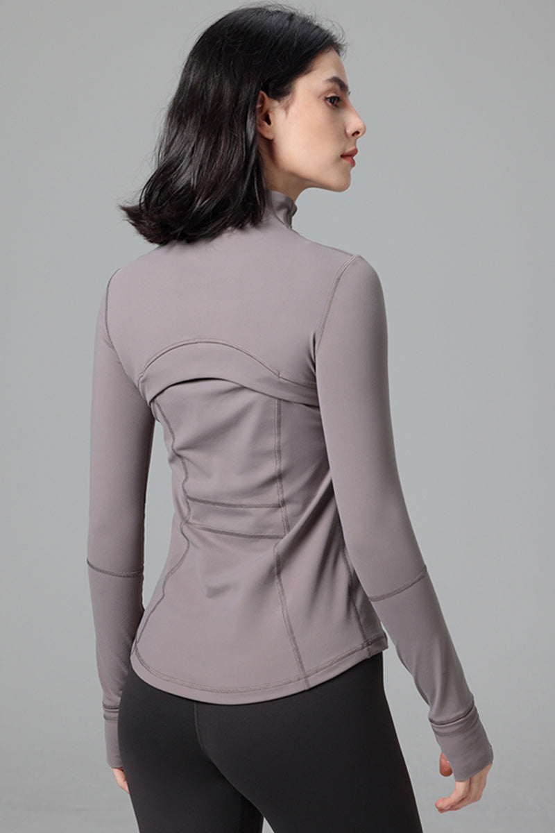 Women'S Slim Fit Sports Zipper Jacket