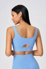 Women Shockproof Lift Hollowed Back Naked-Feel Yoga Sports Bra