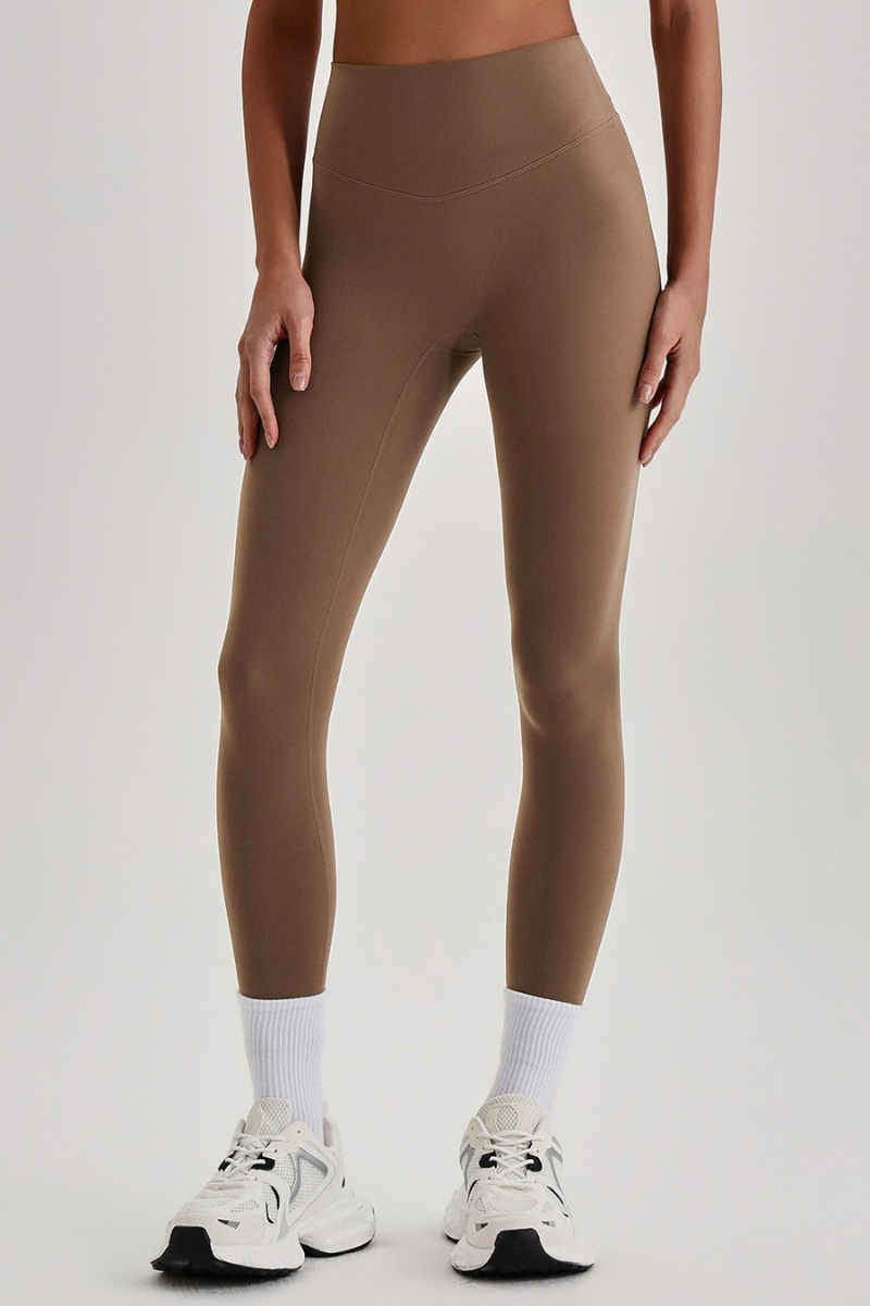Women's Athletic High Waist No Front Seam Yoga Leggings
