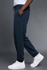 Men Air Layer Loose Straight Leg Sweatpants with Drawstring Cuffs