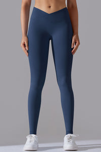 Seamless Women V-Cross Waist Yoga Leggings