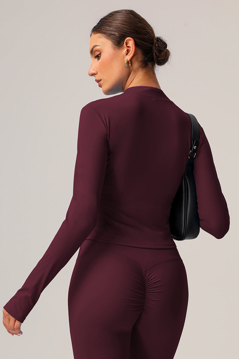 Women Zipper Pocket Running Jacket