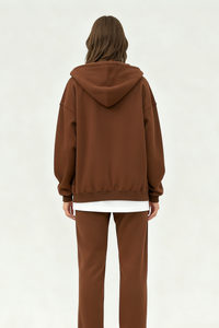 Unisex Heavyweight Fleece Dual-Zip Retro Hoodie