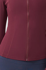 Women Stand Collar Slim-Fit Yoga Running Long Sleeves
