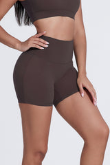 Women'S Fitness Yoga Lines Hip Tight Shorts