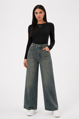 Women's Vintage High-Waisted Loose Wide-leg Jeans