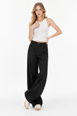 Women's Fall Mid Waist Wide Leg Jeans