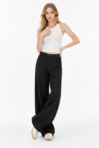 Women's Fall Mid Waist Wide Leg Jeans