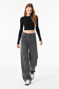 Women’s Washed Baggy Wide Leg Jeans