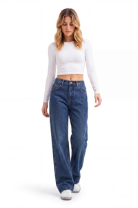 Women's High Waist Straight Leg Jeans