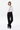 Women's High Waist Black Wash Straight Leg Jeans