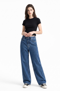 Women's Fall High Waist Soft Straight Leg Jeans