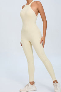 Women Back Buckle Backless Peach Butt Quick Dry One Piece Sports Fitness Yoga Bodysuit