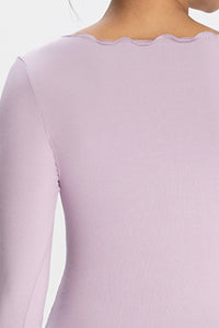 Women Wave-Edge Modal Yoga Long Sleeves