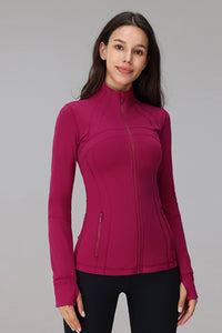 Women's Light Weight Slim Fit Sports Zipper Jacket