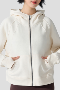Women's Winter Fleece Lined Thermal Hooded Zip Up Jacket
