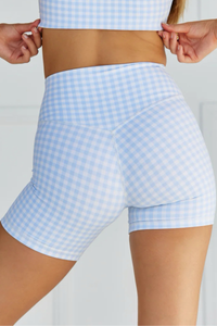 Women's Plaid Print Athletic Shorts