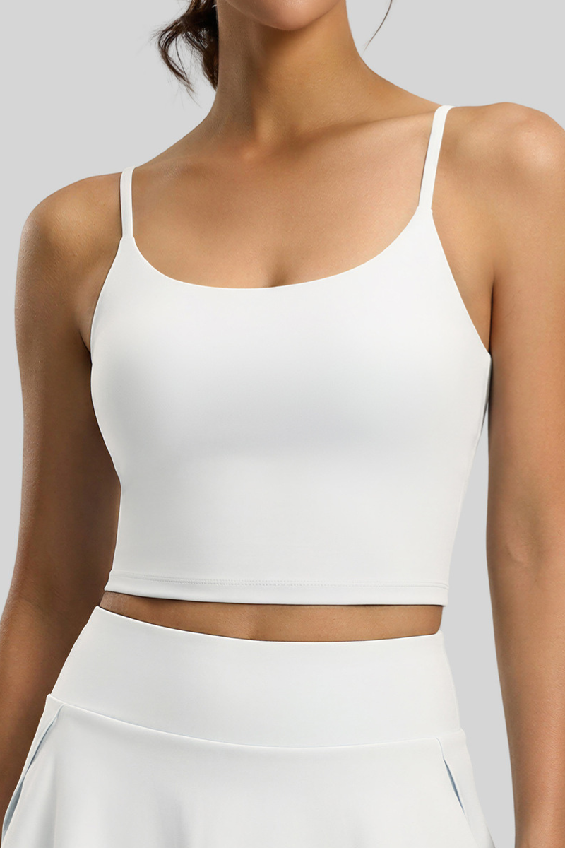 Women's Criss‑Cross Back Padded Halterneck Sports Cami Top