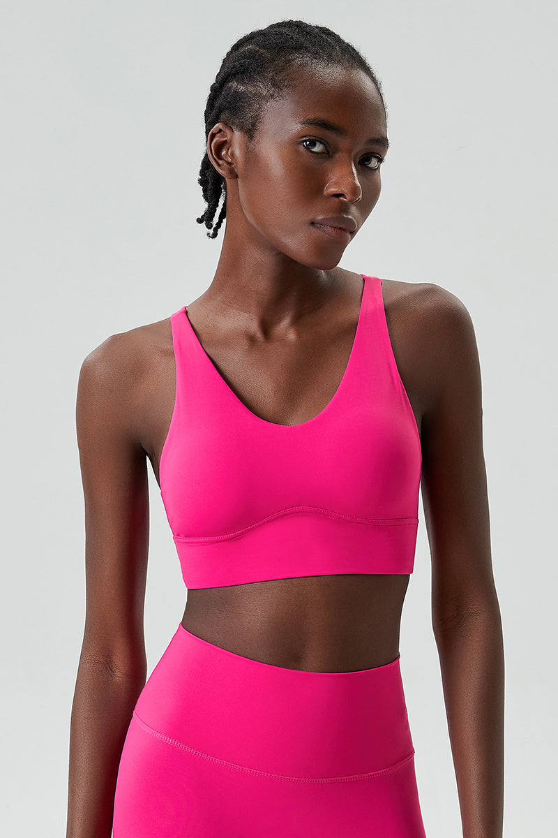 Back cross sports bra