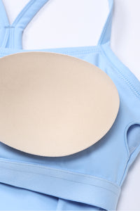 Women High-Waisted Peach Booty Yoga Set: Seamless Crotch Shorts + Y-Back Sports Bra