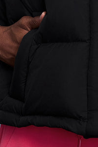 Women Short Down Vest Hooded Windproof Winter Outerwear