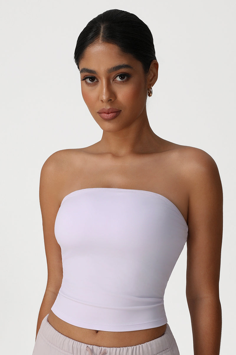 Women Strapless Sculpting Yoga Sports Bra