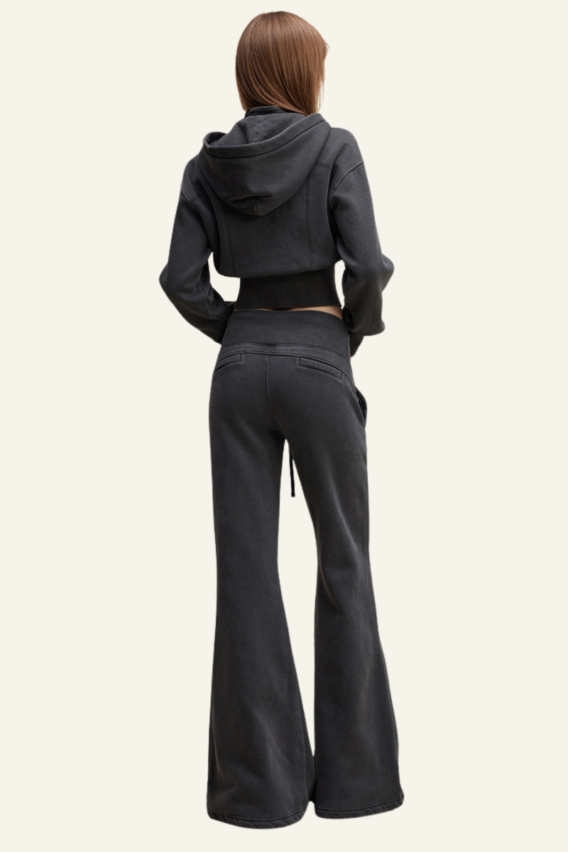 Women's Jacket and Flarepants Two-Piece Set.